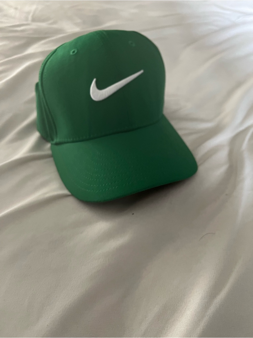 Nike Green Baseball Cap with White Swoosh